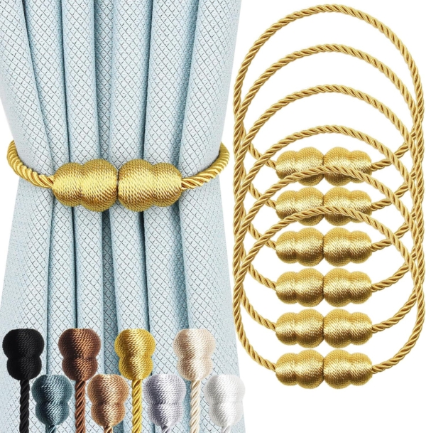 Curtain Holdbacks for Window Draperies Curtain Clips Rope Straps