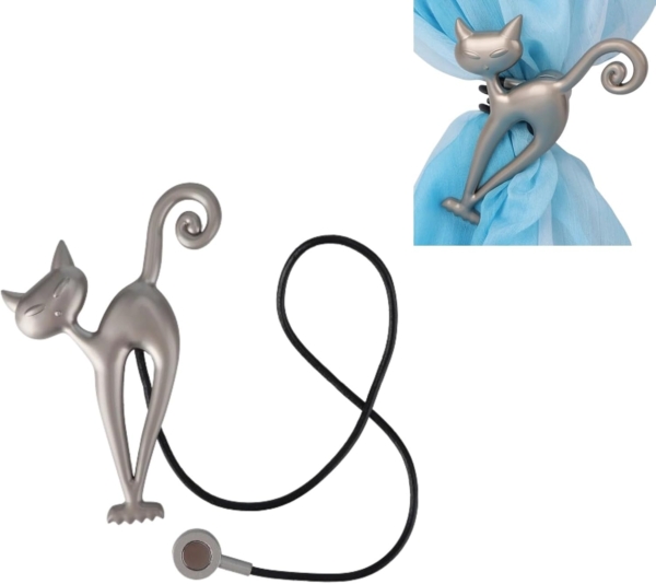 Cute Cat Curtain Tiebacks Window Curtain Clips Band Backs Holders Rope