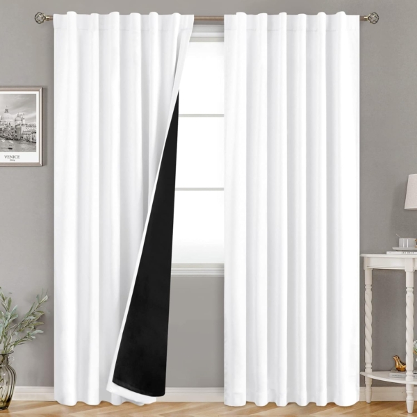 Blackout Curtains Bedroom Super Soft Thermal Insulated Curtains