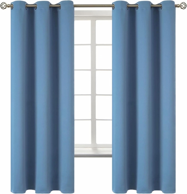 JUDA Thermal Insulated Grommet 2 Panels Curtains for Living Room