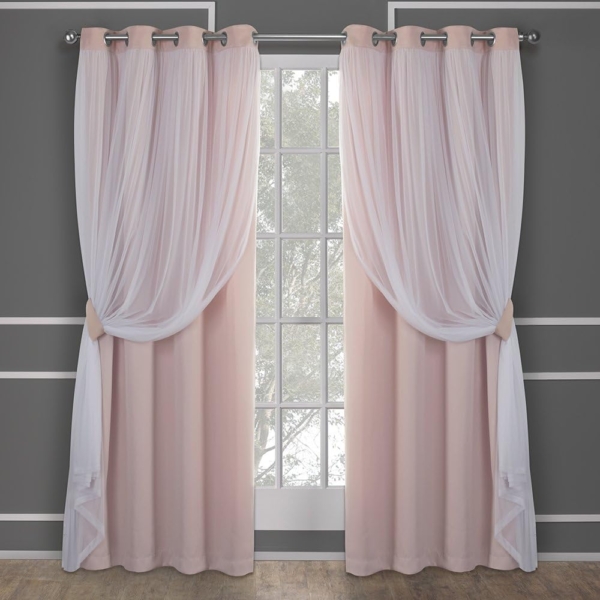 Exclusive Home Catarina Layered Solid Room Darkening Blackout