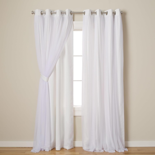 Exclusive Home Catarina Layered Solid Room Darkening Blackout