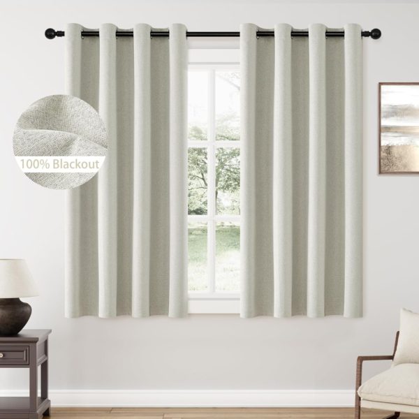 Blackout Curtains for Living Room Bedroom Noise Isolate Temperature