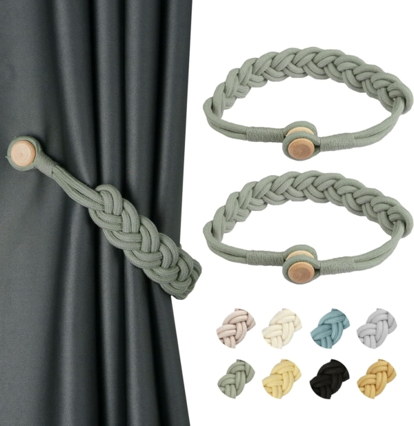 Curtain Holdbacks Tiebacks Magnetic Rope Drape Tie Backs Holders