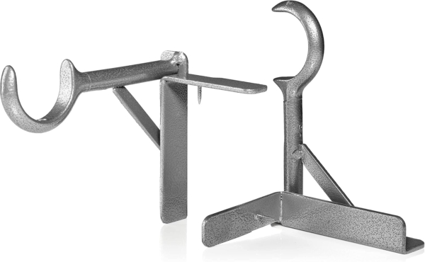 DELFINO No Drill Curtain Rod Holder Window Frame Super Capacity
