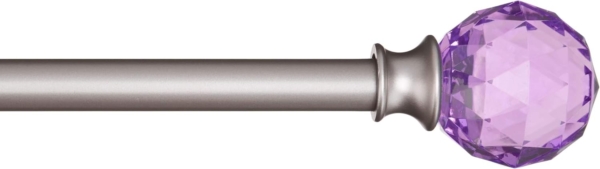 Amazon Basics Decorative Curtain Rod With Faceted Ball Finials Purple