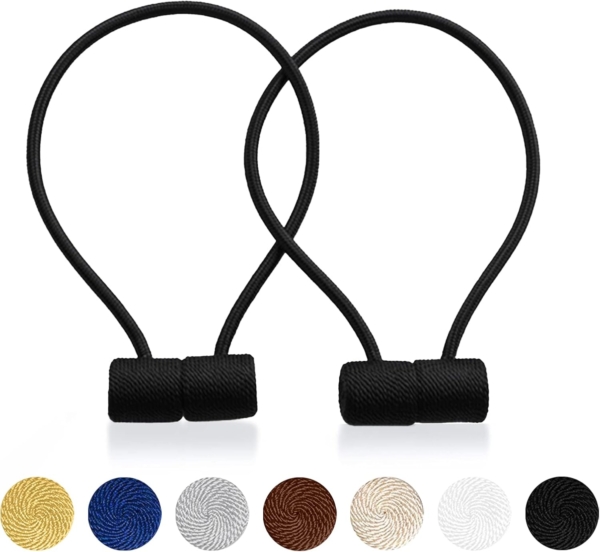 Magnetic Curtain Tiebacks,Home Sheer Blackout Drapes Blind Curtains