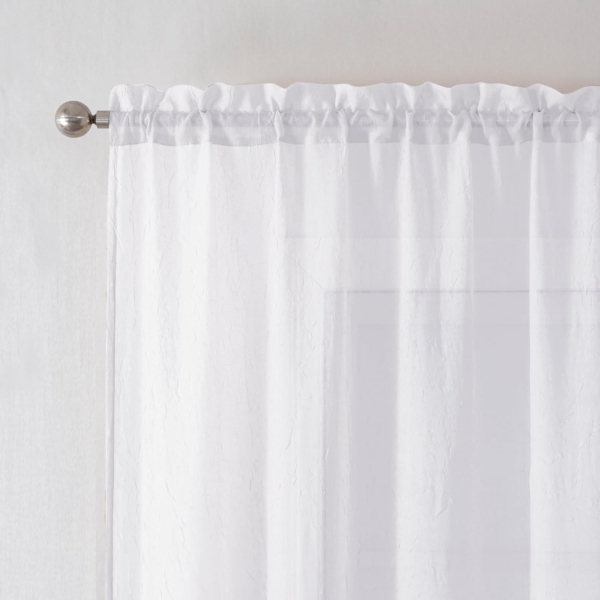 Queenzliving Elegant Solid Crushed Texture Curtain, Window 5 feet