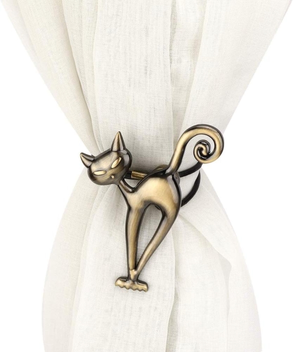Curtain Holder Buckles Cute Cat Magnetic Curtain Curtain Clips Rope