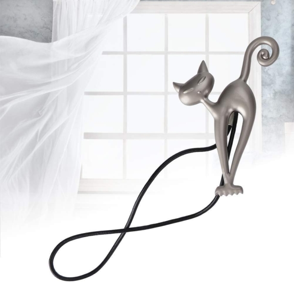 Starthi Magnetic Curtain Tiebacks, 2 Pieces Cute Cat Magnetic Curtain