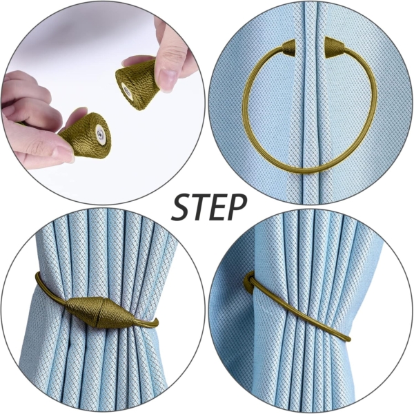 Magnetic Tiebacks Curtain Straps Strong Curtain Holder Buckle hooks - Image 2