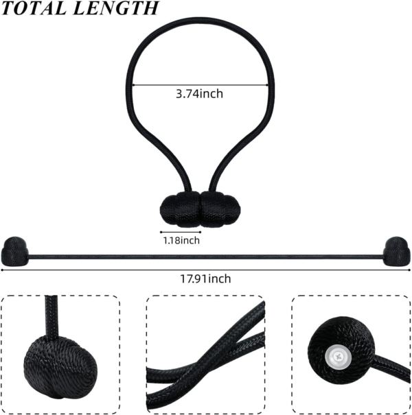 IM FineLife 4 Pieces Magnetic Curtain Tiebacks Curtain Straps - Image 2