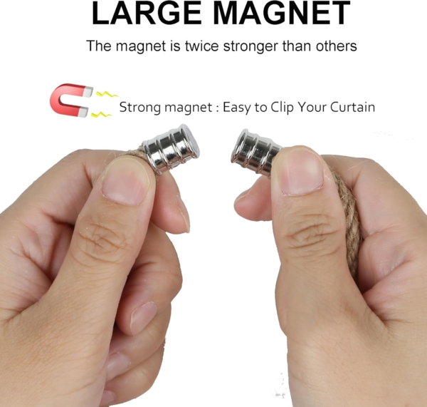 Magnetic Curtain Tiebacks Decorative Rope Holdback Holder for Home - Image 2