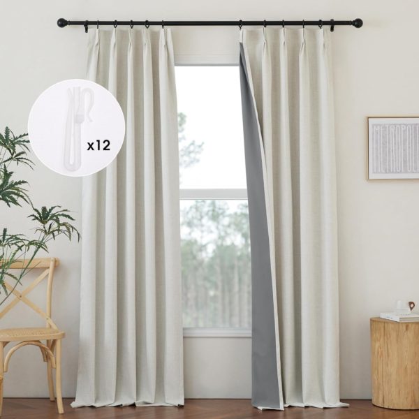 THS Blackout Curtain For Bedroom, 2 Pieces (Cream) - Image 2