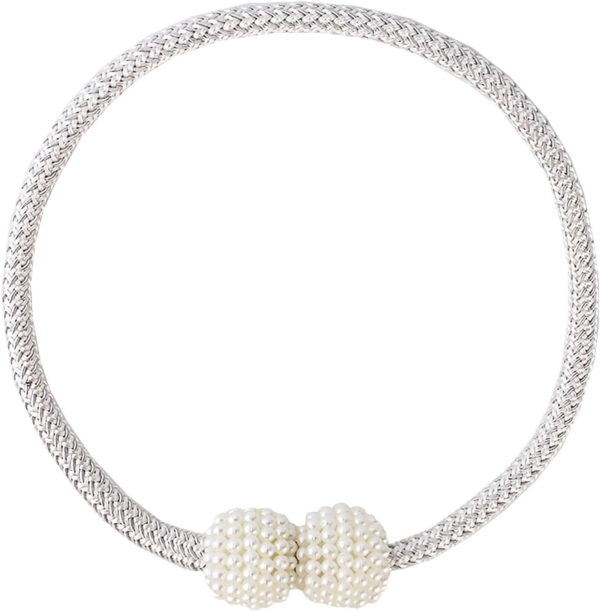 Magnetic Curtain Tiebacks Convenient Drape Tie Backs Pinowu Pearl - Image 2