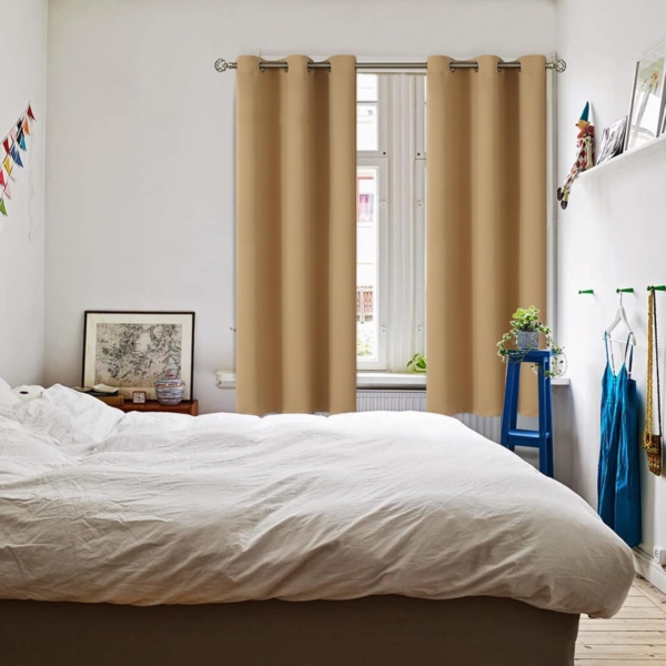 IHOME HOMIE 2 PANELS Curtains Blackout Curtain for Bedroom Living Room - Image 2