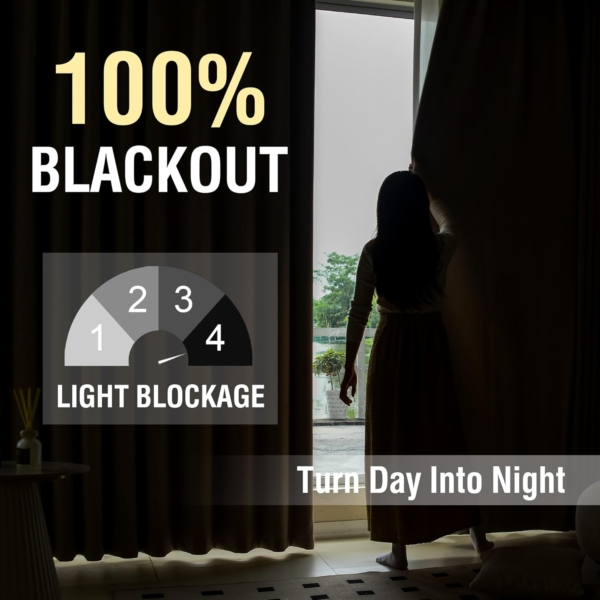 JUDA Thermal Insulated Grommet Blackout Curtains for Bedroom - Image 2