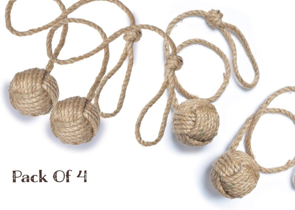 DAYONG 2 Pack Curtain Rope Tiebacks Hand Braided Curtain Tie Back - Image 2