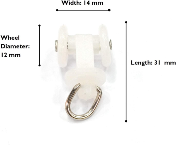 FAPBADRI Plastic Runners Sliders for M Track Curtain Channel - Image 2