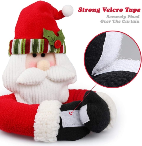 Christmas Curtain Tieback Curtain Buckle Holdbacks Santa Claus Curtain - Image 2