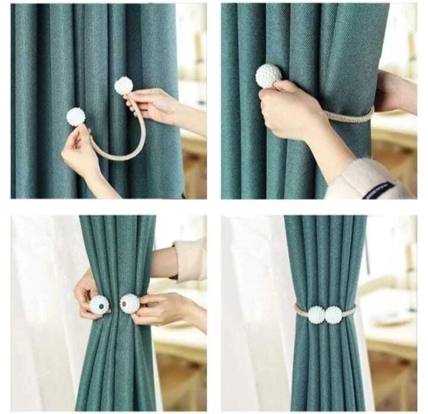 Magnetic Curtain Holder Buckle hooks for Home Sheer Blackout Drapes - Image 2