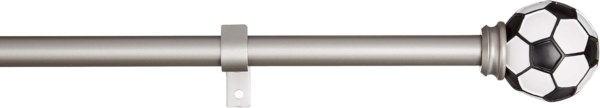 Amazon Basics Decorative 5/8" Curtain Rod With Soccer Ball Finials - Image 2