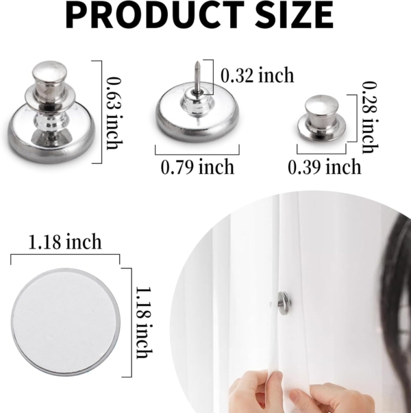 Magnetic Curtain Holder Buckle hooks for Home Sheer Blackout Drapes - Image 2