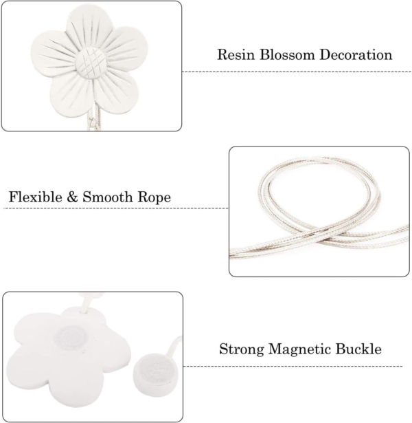 IM FineLife 1 Pair Magnetic Curtain Tiebacks Magnetic Curtain Straps - Image 3