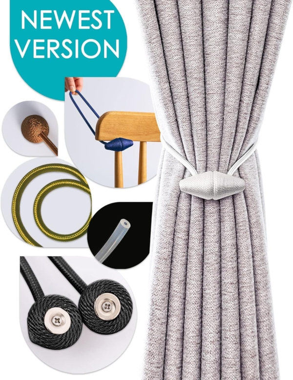 Magnetic Curtain Tiebacks Magnetic Curtain Straps Magnetic Curtain - Image 3
