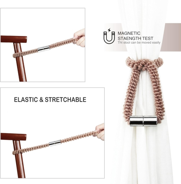 Magnetic Curtain Straps Strong Magnetic Curtain Buckle for Home Office - Image 3