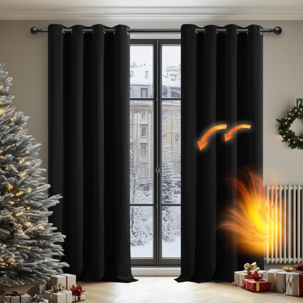 Blackout Curtains Bedroom Super Soft Thermal Insulated Curtains - Image 3
