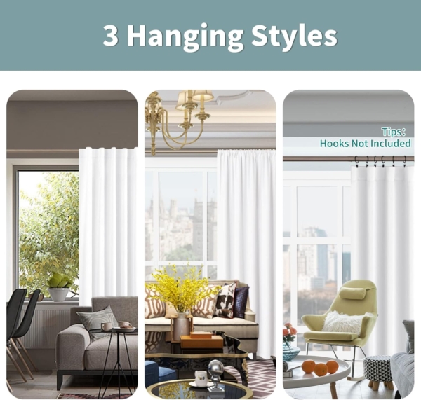 Blackout Curtains Bedroom Super Soft Thermal Insulated Curtains - Image 3