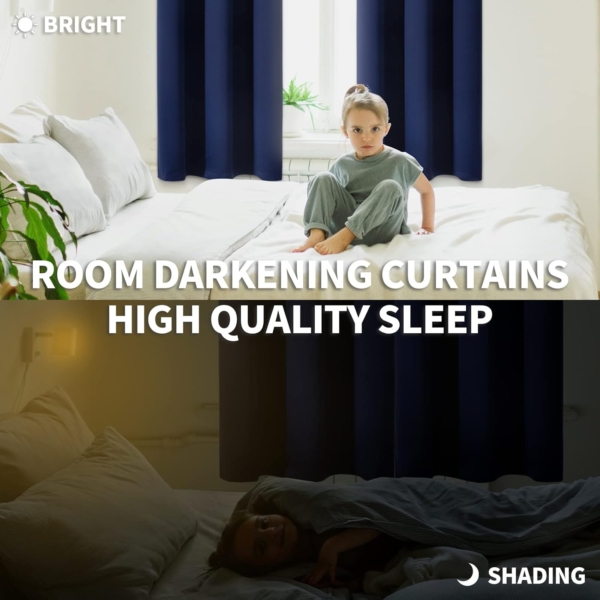 Blackout Curtains and Drapes for livingroom Bedroom Grommet Thermal - Image 3
