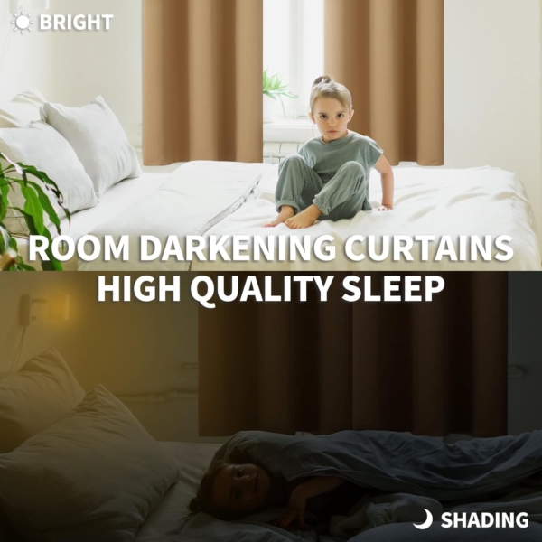 IHOME HOMIE 2 PANELS Curtains Blackout Curtain for Bedroom Living Room - Image 3