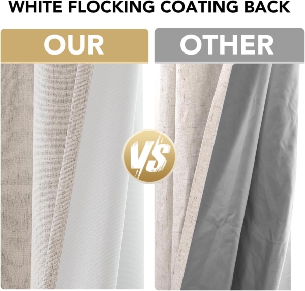 JUDA Thermal Insulated Grommet Blackout Curtains for Bedroom - Image 3