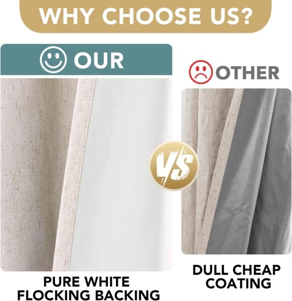 Blackout Curtains Drapes for Window Darkening Blackout Window Curtains - Image 3
