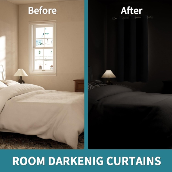 IHOME HOMIE 1 PIECE Blackout Curtains for Living Room Bedroom - Image 3