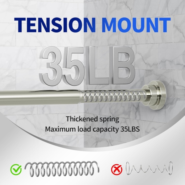 Home Pro "L" Aluminium Tension Rod, 80 cm Size - Image 3