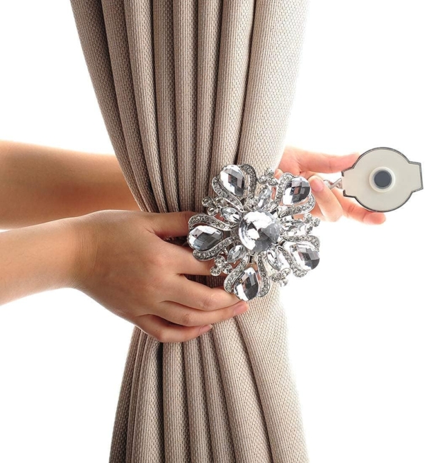 Window Tie Backs European curtain Clasp Diamond Magnet Button - Image 3