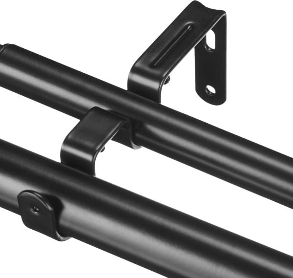 AmazonBasics 2,54 cm Double Curtain Rod with Cap Finials - Image 3