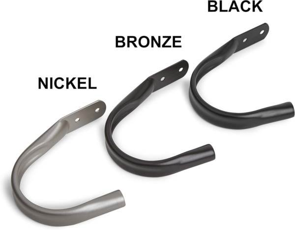 AmazonBasics Decorative Curtain Holdback, Set of 2, Black - Image 3