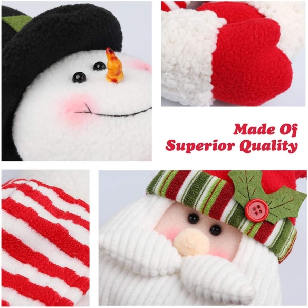 Christmas Curtain Buckle Tiebacks Cute Christmas Santa Snowman Curtain - Image 2