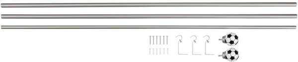 Amazon Basics Decorative 5/8" Curtain Rod With Soccer Ball Finials - Image 3