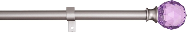 Amazon Basics Decorative Curtain Rod With Faceted Ball Finials Purple - Image 3