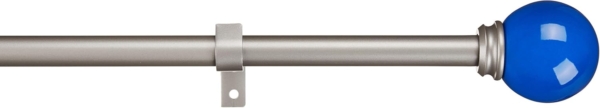 Amazon Basics Decorative 5/8" Curtain Rod With Round Finials,Navy Blue - Image 3