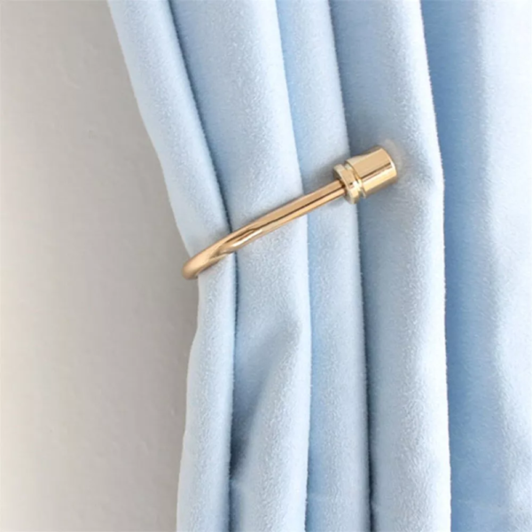 Curtain Holdback, 2pcs Wall Mounted Drapery Tiebacks with Screws - Image 4