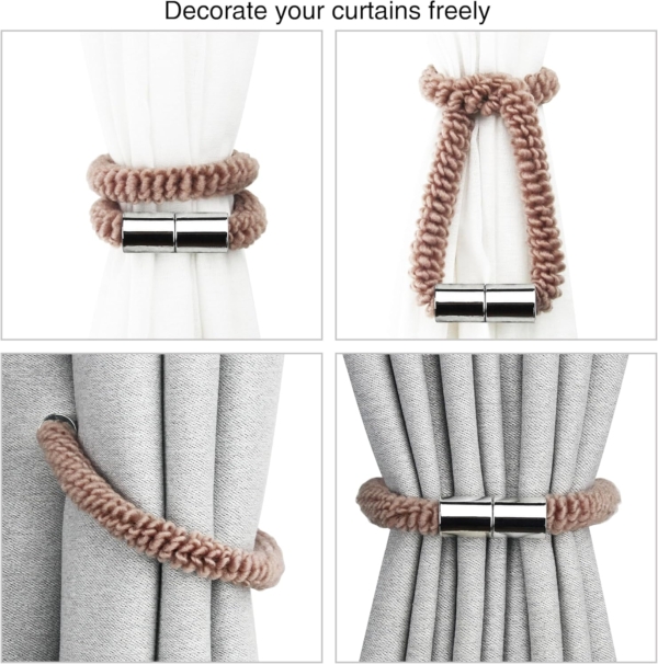 Magnetic Curtain Straps Strong Magnetic Curtain Buckle for Home Office - Image 4