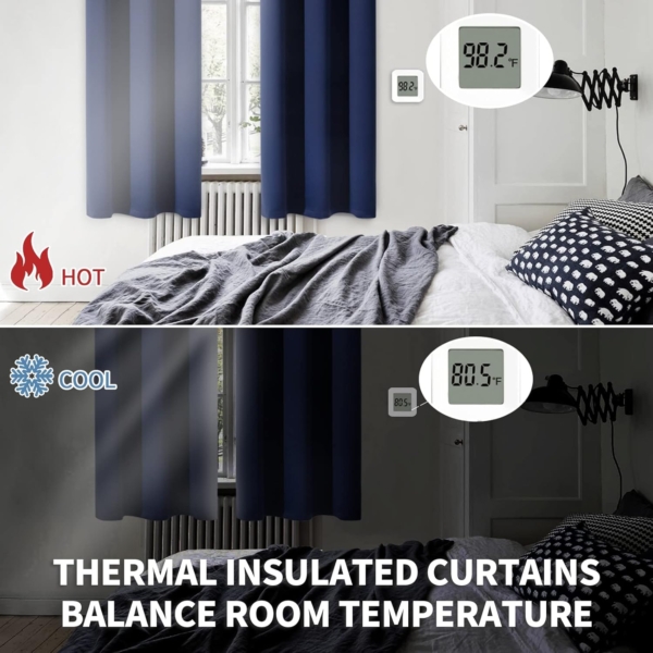 Blackout Curtains and Drapes for livingroom Bedroom Grommet Thermal - Image 4