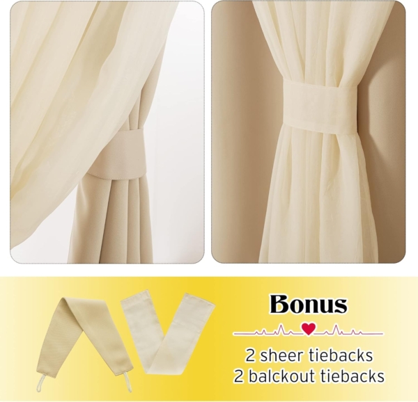 Curtains Blackout Curtain for Bedroom Living Room High TEMP Shading - Image 4