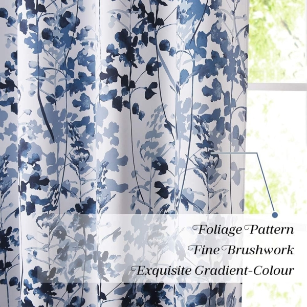 Window Curtains Blackout Curtains Sunlight Harmful UV Rays Reduces - Image 4